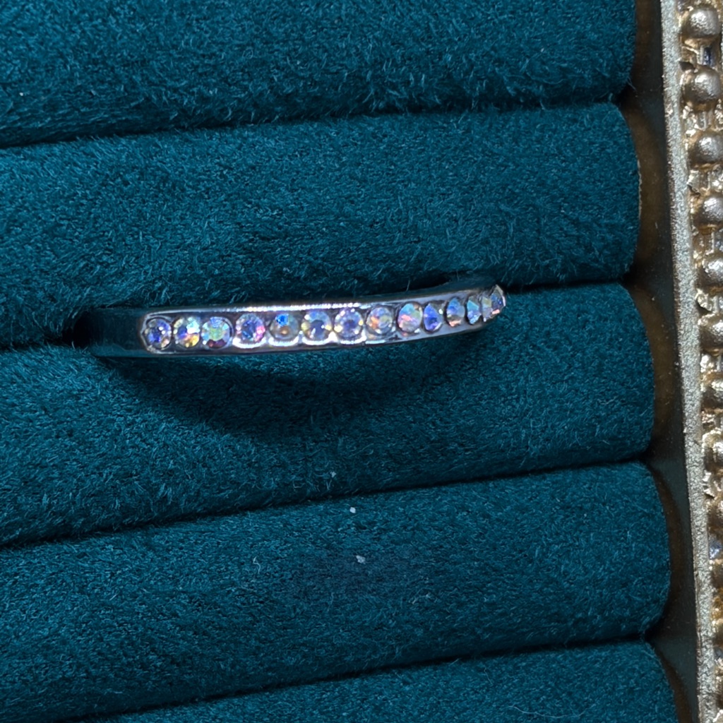 925 Sterling Silver Mystic Topaz Wedding Band